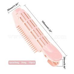 ボリュームアップ毛根クリップ  天然な柔らかさのカーリーヘアスタイリングツール  ライトサーモン  105x30x24mm&nbsp;MRMJ-WH0061-10E