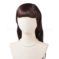 女性のためのアクリルイミテーションパールビーズネックレス  乳白色  17.72インチ（45cm）&nbsp;NJEW-JN04133