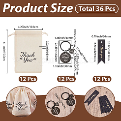 12Pcs Stainless Steel Keychains&nbsp;KEYC-BM0001-20EB
