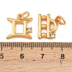 304ステンレススチール製マイクロパヴェラインストーンペンダント  星座  ゴールドカラー  9~19x8~13.5x2mm&nbsp;STAS-I360-04G