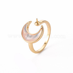 Brass Peg Bails Cuff Finger Ring Settings&nbsp;X-KK-T062-70G-NF