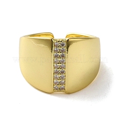キュービックジルコニアリング付き真鍮  二重層  18KGP本金メッキ  usサイズ8 1/2(18.5mm)&nbsp;LS-RJEW-B057-18G