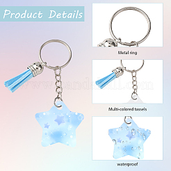 DIY Blank Double-sided Heat Transfer Aluminium Pendant Keychain Making Kits&nbsp;DIY-SP0005-26B