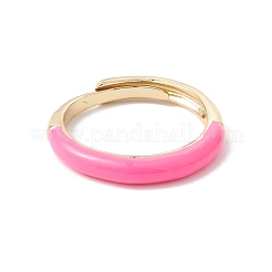 Enamel Adjustable Ring&nbsp;RJEW-F124-08-G