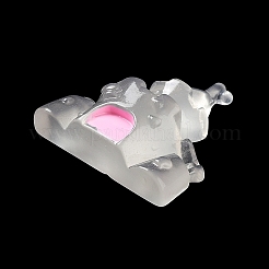 蓄光樹脂カボション  暗闇で光る  城  ホワイトスモーク  37x33x12.5mm&nbsp;RESI-K028-01C