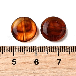 透明なアクリルビーズ  琥珀のビーズを模倣する  フラットラウンド  12x4.5mm  穴：1.2mm  約1162個/500g&nbsp;MACR-K359-45L