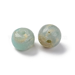 アクリルビーズ  模造寿山ビーズ  フラットラウンド  ダークシーグリーン  8.5~9x7mm  穴：1.8mm  約：1388個/ 500 G&nbsp;OACR-Z025-13A