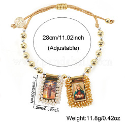 Adjustable Jesus & Virgin Mary Charm Cord Bracelets&nbsp;KQ6530