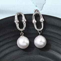 304 Stainless Steel Stud Dangle Earrings&nbsp;EJEW-E618-01G