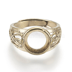 Adjustable Brass Finger Rings Components&nbsp;KK-G323-34C-RS