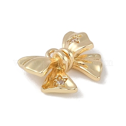 Brass Micro Pave Clear Cubic Zirconia Charms&nbsp;KK-Z065-06G