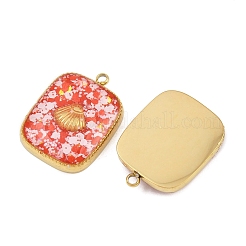 304 Stainless Steel Enamel Pendants&nbsp;STAS-P415-04G-02
