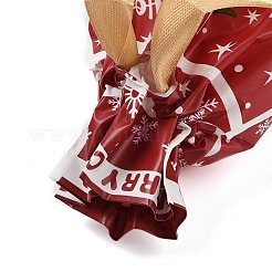Christmas Santa Claus Plastic Packing Pouches Drawstring Bags&nbsp;ABAG-Q053-03B