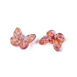 ピカソの透明ガラスビーズ  蝶  ミックスカラー  9.5x11x4mm  穴：0.9~1.2mm  約1020個/ポンド&nbsp;SEED-N012-06