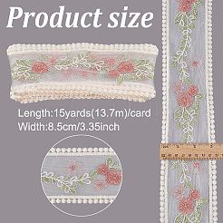 15 Yards Polyester Mesh Flower Ribbon&nbsp;OCOR-GO0001-23