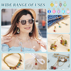 90Pcs 9 Colors Dyed Synthetic Moonstone Round Charms&nbsp;PALLOY-PH01809