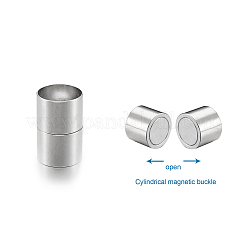 真鍮製マグネットクラスプ  コラム  プラチナ  21~22x13mm  穴：12mm  5セット /バッグ&nbsp;KK-TAC0002-01A