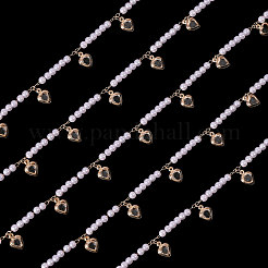 Handmade Resin Beaded Chains&nbsp;AJEW-WH0460-013G