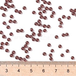 MIYUKIラウンドロカイユビーズ  日本製シードビーズ  8/0  （rr309)ダークレッドゴールドの光沢  3mm  穴：1mm  約2111~2277個/50g&nbsp;SEED-X0055-RR0309