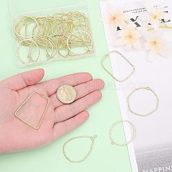 30Pcs 5 Styles Alloy Open Back Bezel Pendants&nbsp;FIND-CA0006-15