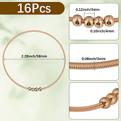16Pcs Stainless Steel Satellite Chains Stretch Bracelet for Women&nbsp;BJEW-SP0001-16A