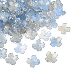 Two Tone Transparent Glass Bead Caps&nbsp;GLAA-Z020-02