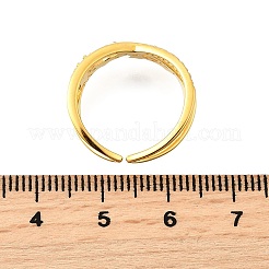 女性用スター925スターリングシルバーキュービックジルコニアリング  ゴールドカラー  6mm  usサイズ6 1/2(16.9mm)&nbsp;RJEW-S631-01G