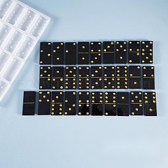 Diyドミノシリコンモールド  レジン型  UVレジン用  エポキシ樹脂ジュエリー作り  ホワイト  218x204x8mm  内径：50x24x8mm&nbsp;DIY-K017-04