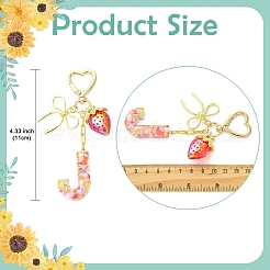 Alloy & Resin Pendant Decorations&nbsp;HJEW-YW00401-02