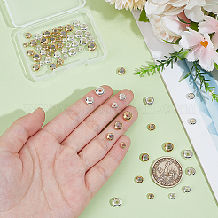 64Pcs 8 Styles Brass Beads&nbsp;KK-PH0012-60