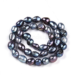 Natural Cultured Freshwater Pearl Beads Strands&nbsp;PEAR-N014-08K-01