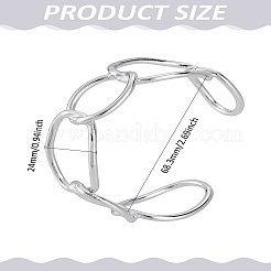 1Pc ElectrophoresisIron Cuff Bangles for Women&nbsp;BJEW-LP0002-27P