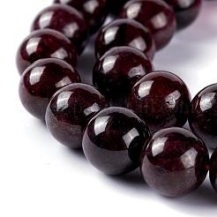 Round Natural Garnet Beads Strands&nbsp;X-G-D751-10mm