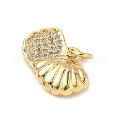 Brass Micro Pave Cubic Zirconia Pendants&nbsp;KK-D426-25A-G
