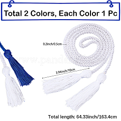 2個 2色 ポリエステル 博士帽 卒業式用タッセルペンダント 吊り下げ  ミックスカラー  1634mm  1pc /カラー&nbsp;FIND-CP0003-38B