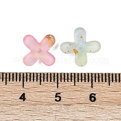 Metal Enlaced Acrylic Bead Caps&nbsp;OACR-G044-01A