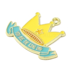 Father's Day Alloy Enamel Pendants&nbsp;ENAM-U0001-01A