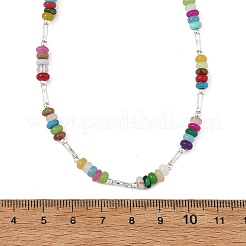 Natural & Synthetic Mixed Stone Bead Necklaces&nbsp;NJEW-JN06624