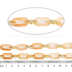 Rack Plating Acrylic & CCB Plastic Chain&nbsp;CHAC-H001-01K