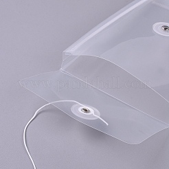 A6透明なプラスチックファイルバッグ  ストリングクロージャーフォルダーバッグ  事務用品  透明  15.7x11.5x0.25cm&nbsp;AJEW-WH0104-47