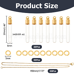 DIY 304 Stainless Steel & Glass Bottle Pendant Necklace Making Kits&nbsp;DIY-HS0001-51G