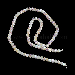 電気メッキガラスビーズセット  パール光沢メッキ  多面カット  スター  ゴーストホワイト  3x4x4mm  穴：1mm  約98個/連  12.60''（32センチメートル）&nbsp;GLAA-Q105-02T