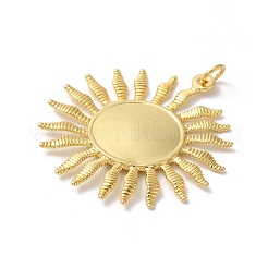 Rack Plating Sun Brass Pendants&nbsp;KK-Z056-05G