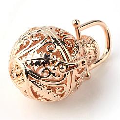 Rack Plating Brass Cage Pendants&nbsp;KK-S751-015KC