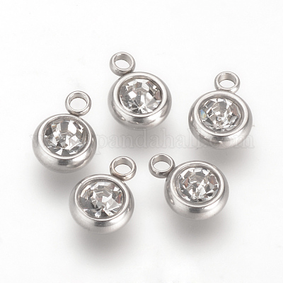 【在庫有】 Wholesale 201 Stainless Steel Rhinestone Charms - Pandahall.com 小物