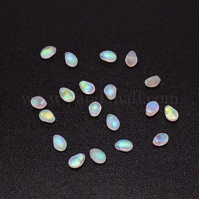 ガラスチャーム  ティアドロップ  カラフル  8.5x6x4.5mm  穴：0.8mm&nbsp;GLAA-CJC0008-04A-1