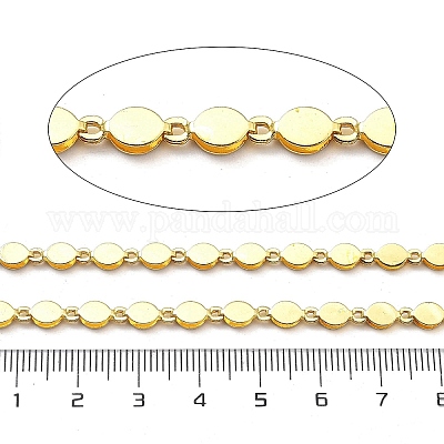 真鍮リーフリンクチェーン  ハンダ付け  カドミウムフリー＆ニッケルフリー＆鉛フリー  スプールで  ゴールドカラー  9x4x2.5mm  約32.81フィート（10m）/ロール&nbsp;CHC-G024-04G-1
