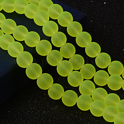 Baking Paint Transparent Glass Bead Strands&nbsp;GLAA-S031-4mm-30-1