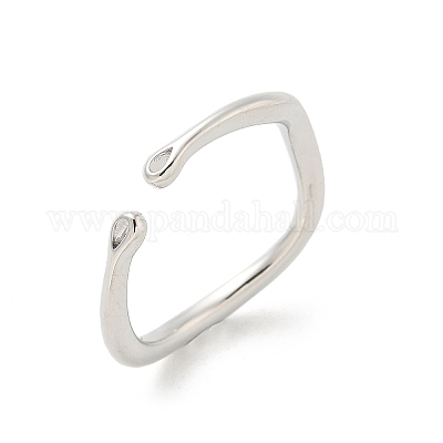 Brass Open Cuff Ring Components&nbsp;KK-G518-06P-02-1