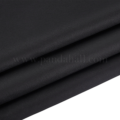 ポリエステル生地  DIYクラフト用品  ブラック  1500x0.2mm  5ヤード/個&nbsp;DIY-WH0816-006-1